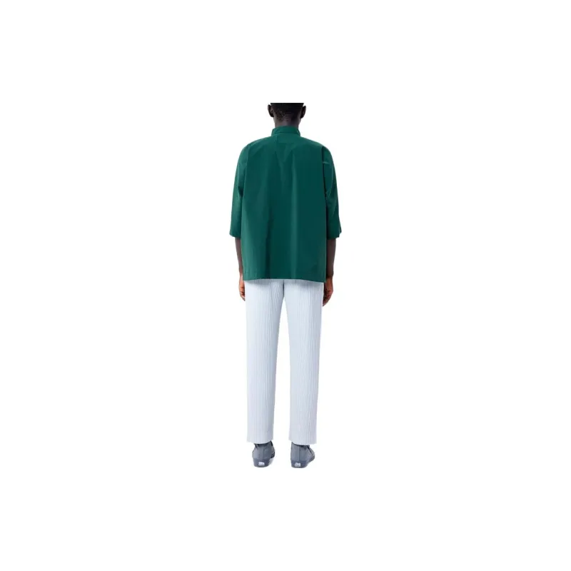 Homme Plissé Issey Miyake Shirts Men Green-2