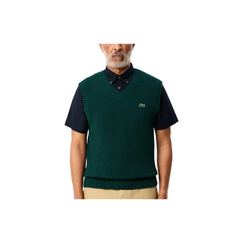 LACOSTE Tank Tops Men's Medium Pea Green-1