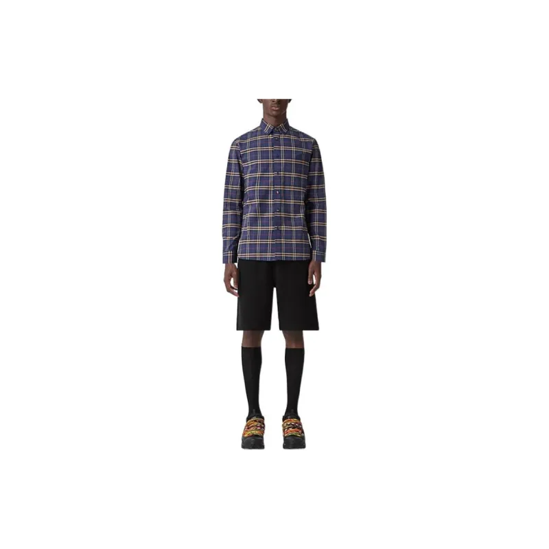 Burberry Shirts Men Blue-1