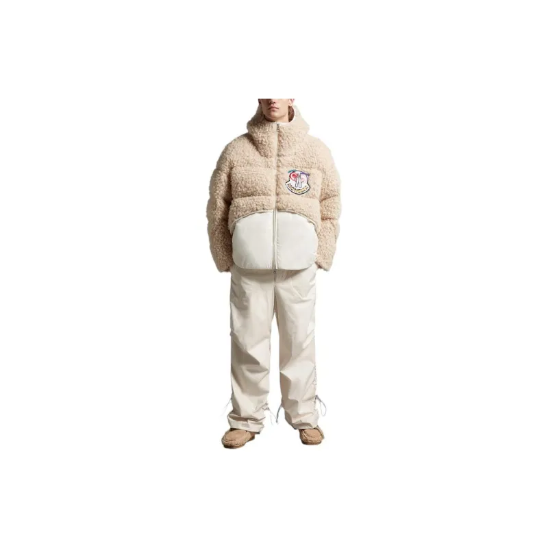 Moncler FW22 Hooded Loose Fit Down Jacket Men's Snowflake White-1