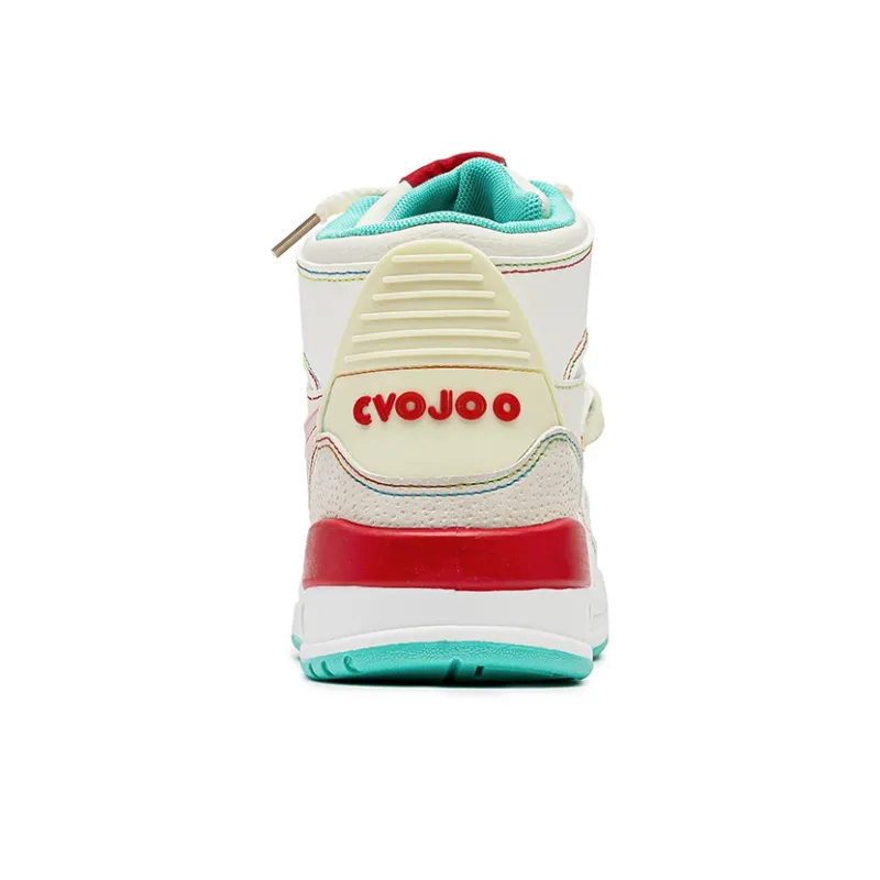 CVOJOO Stars Collection Slip Resistant High Top Skateboard Shoes Unisex Peach Cheese-4