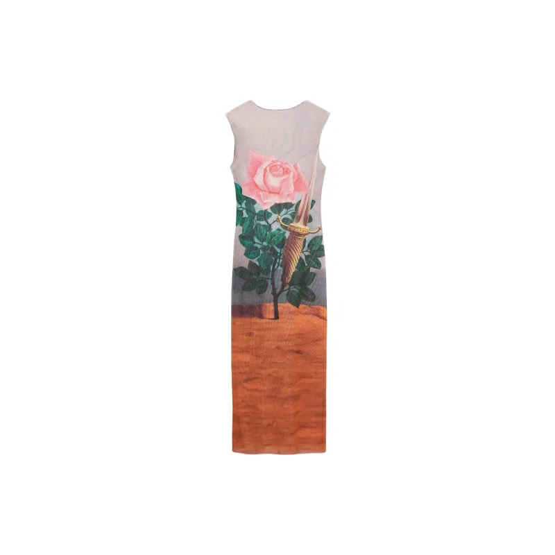 ZARA x YISHUJIA LIANMINGKUAN Slip Dresses Women's Print-1