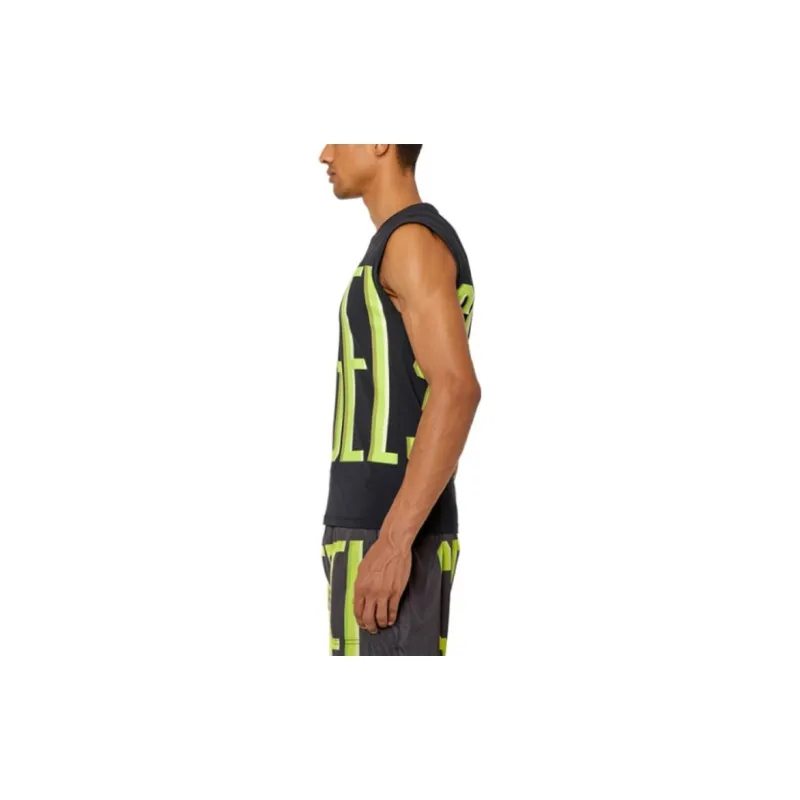 DIESEL Sport Tank Tops Men Black-3
