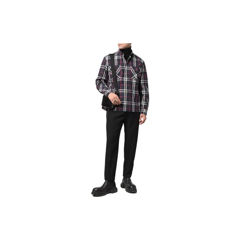 Burberry Shirts Men Navy-2