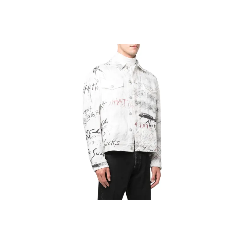 BALMAIN Denim Jackets Men White-3