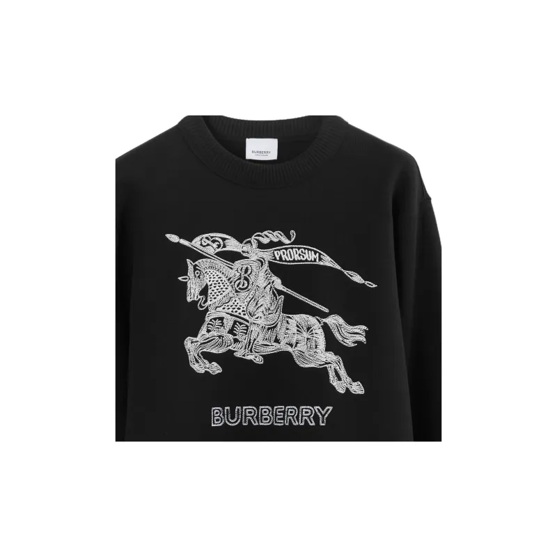 Burberry Embroidered Ekd Cotton Sweatshirt-5