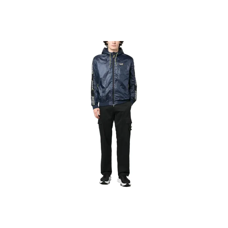 EMPORIO ARMANI EA7 Puffer Jacket Men's Blue-1