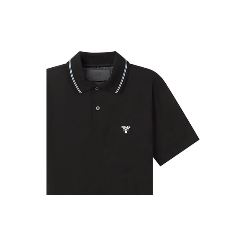 PRADA SS22 Polo Shirt Men's Black-5