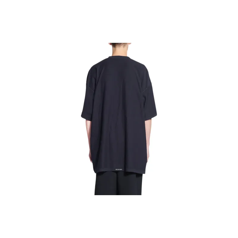 Balenciaga Women's Vintage Tab Oversized T Shirt-3