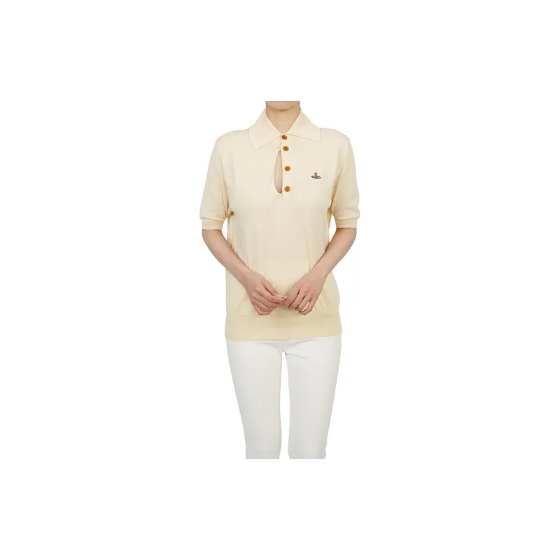 Vivienne Westwood Polo Shirt Unisex Beige-1