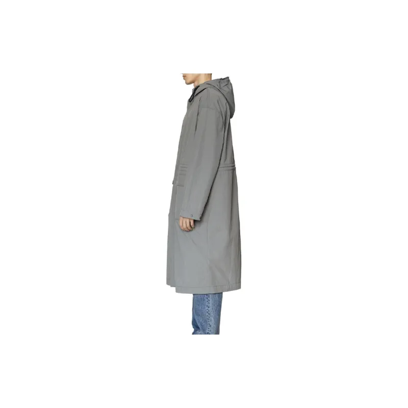 DIESEL Trench Coats Men Gray-4
