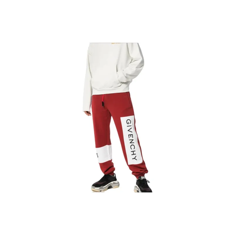 Givenchy Knitted Sweatpants Men Red-1