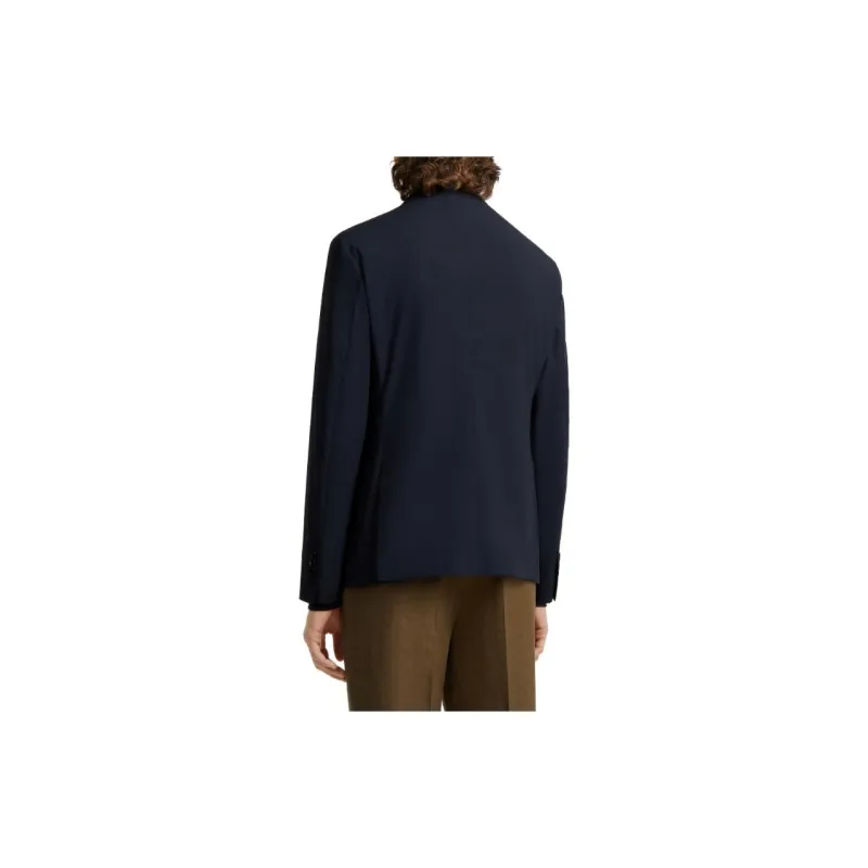 Zegna Business Suit Coat Men's Marine Blue-2