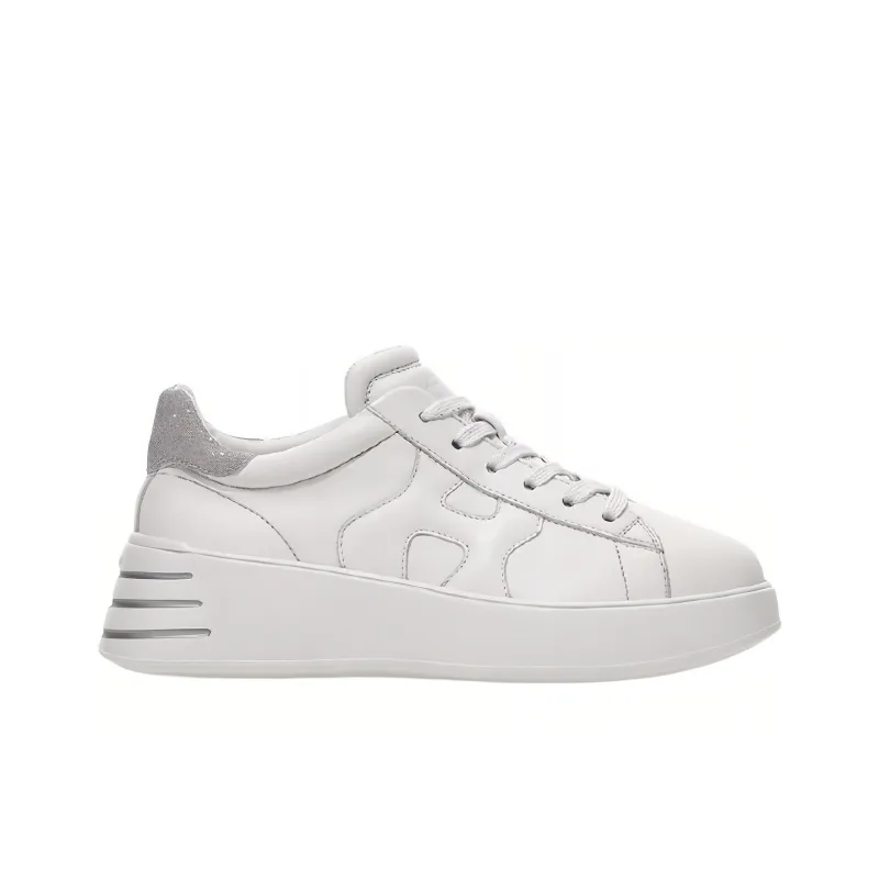 HOGAN Rebel Low Top Platform Shoes Women's White-1