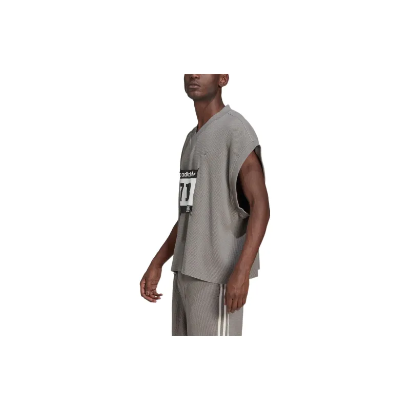 Adidas Originals Blue Version Collection Tank Tops Men Gray-4