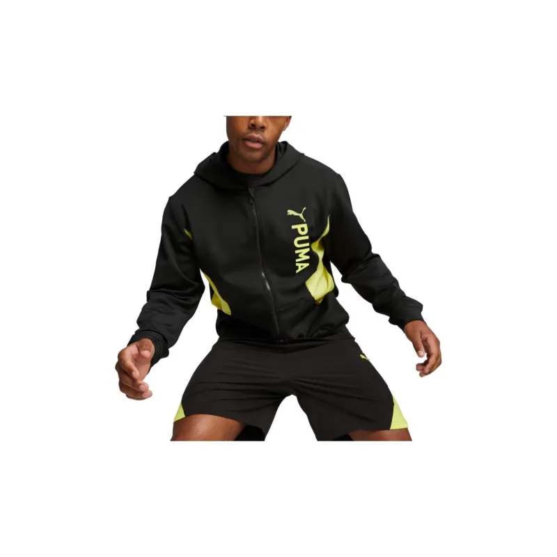 PUMA FIT DOUBLE Men's Full-Zip Hoodie Sweatshirt Men's Black-3
