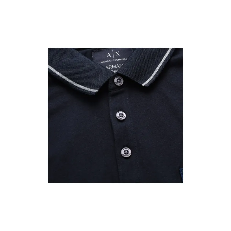 ARMANI EXCHANGE SS23 Polo Shirt Men's Marine Blue-2