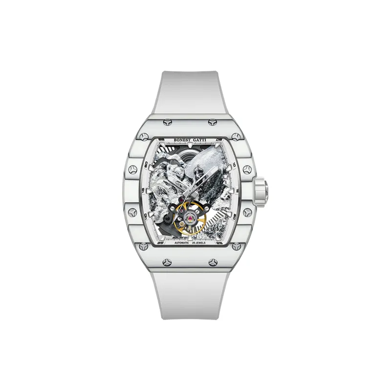 BONEST GATTI Automatic Mechanical Movement Watch Men's Watches Cut Out Dial-0