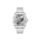 White Case White Dial White Rubber Strap