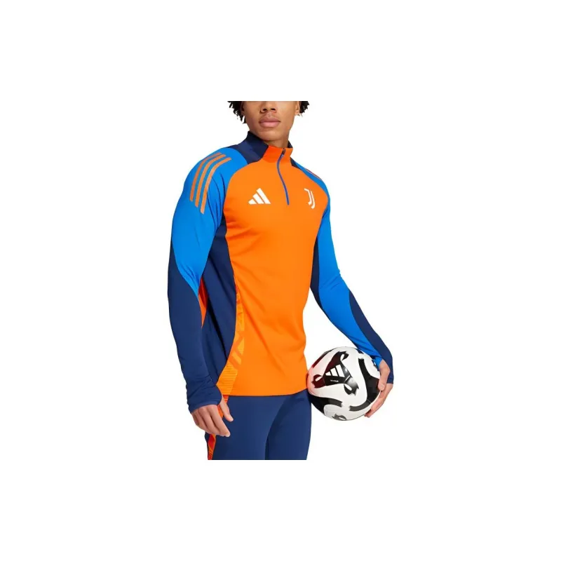 Adidas SS24 JUVENTUS TIRO Collection COMPETITION TRAINING TOP Retro Sports Stand Collar Jackets Men's Orange-2