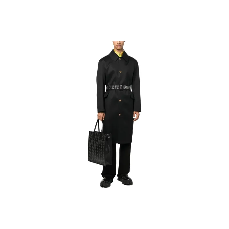 VERSACE Wool Trench Coat-1