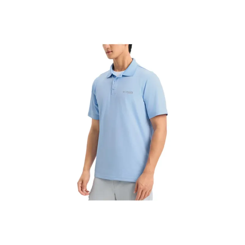 Columbia Polo Shirts Men Sky Blue-3