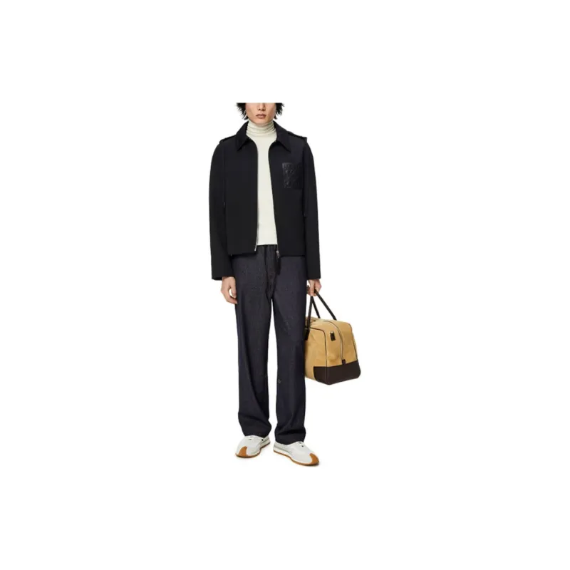 LOEWE Anagram FW22 Parka Coat Men's Black-1