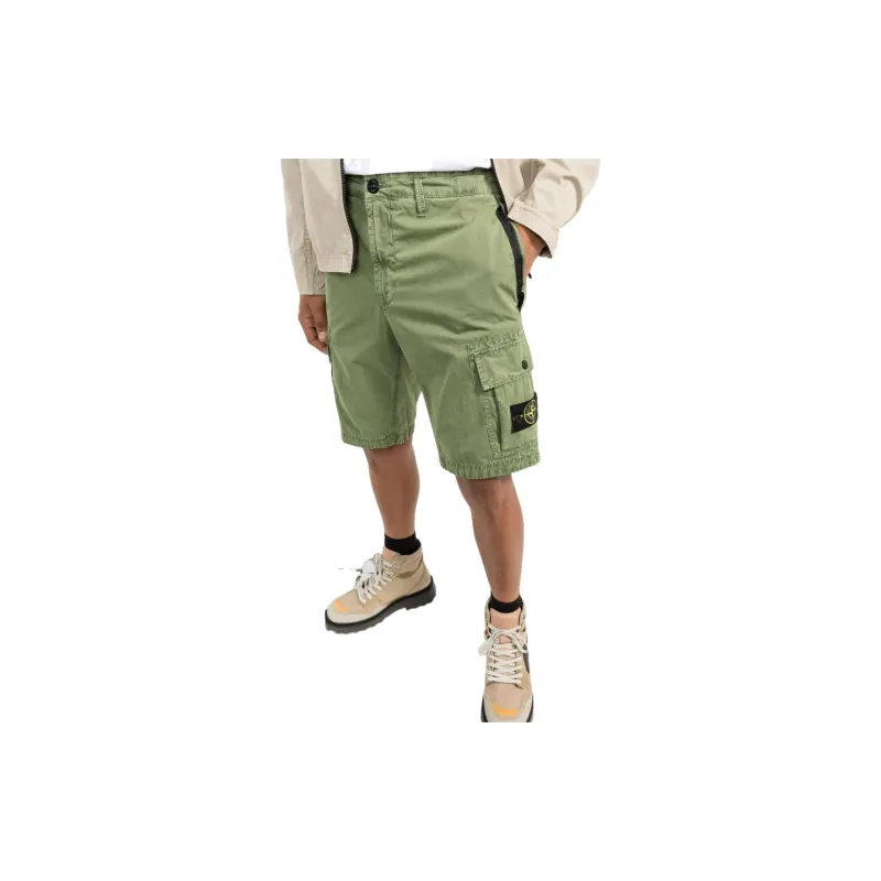 STONE ISLAND Cargo Shorts Men Green-2