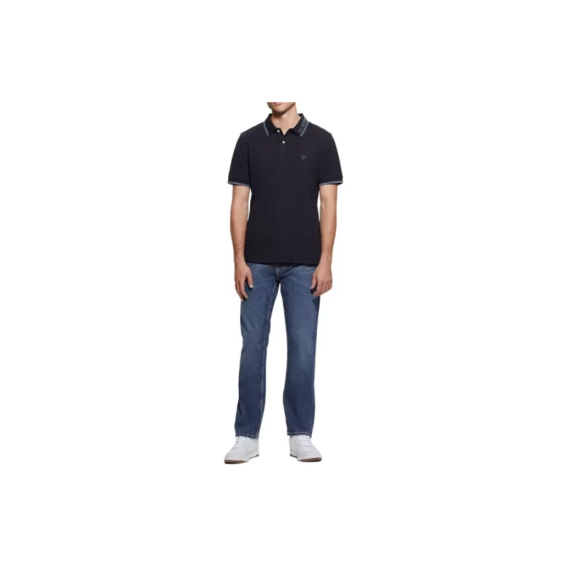 GUESS Polo Shirt Men's Blue Elegant-2