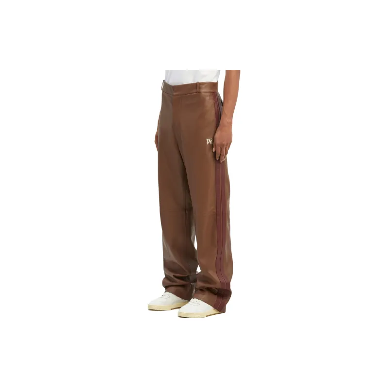 PALM ANGELS PA Monogram Leather Track Pants-3