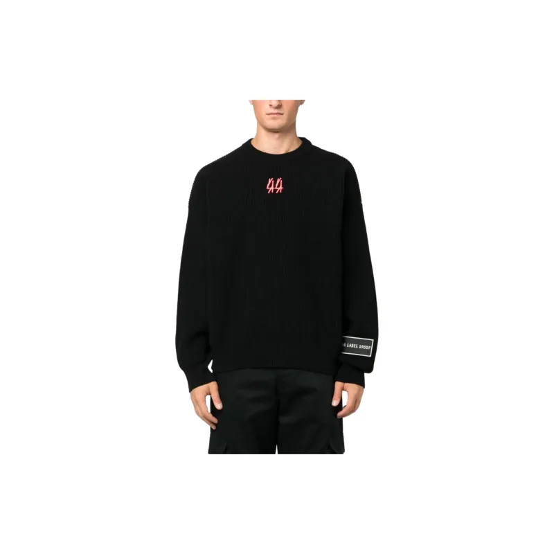 44 Label Group Kelvin Logo-patch Ribbed-knit Jumper-1