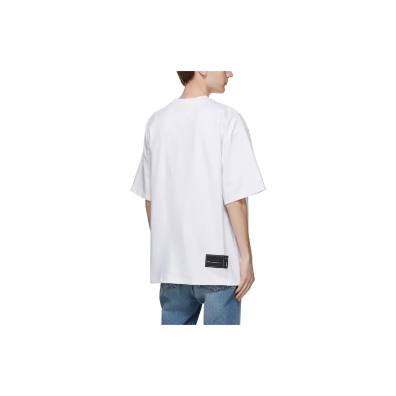 WE11DONE Logo print Crew neck T shirt-6