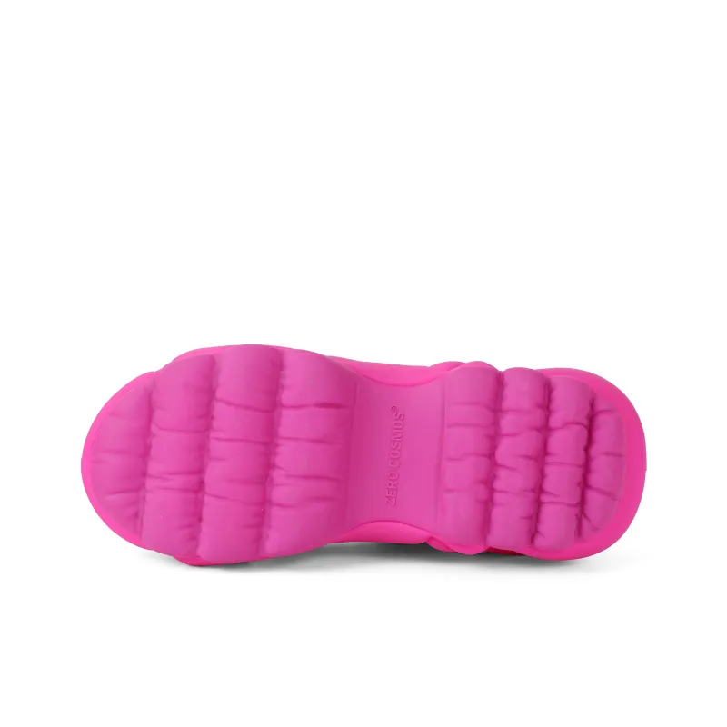 ZERO COSMOS Cushioning Height Increasing High Top Chunky Sneakers Unisex Bright Pink-4