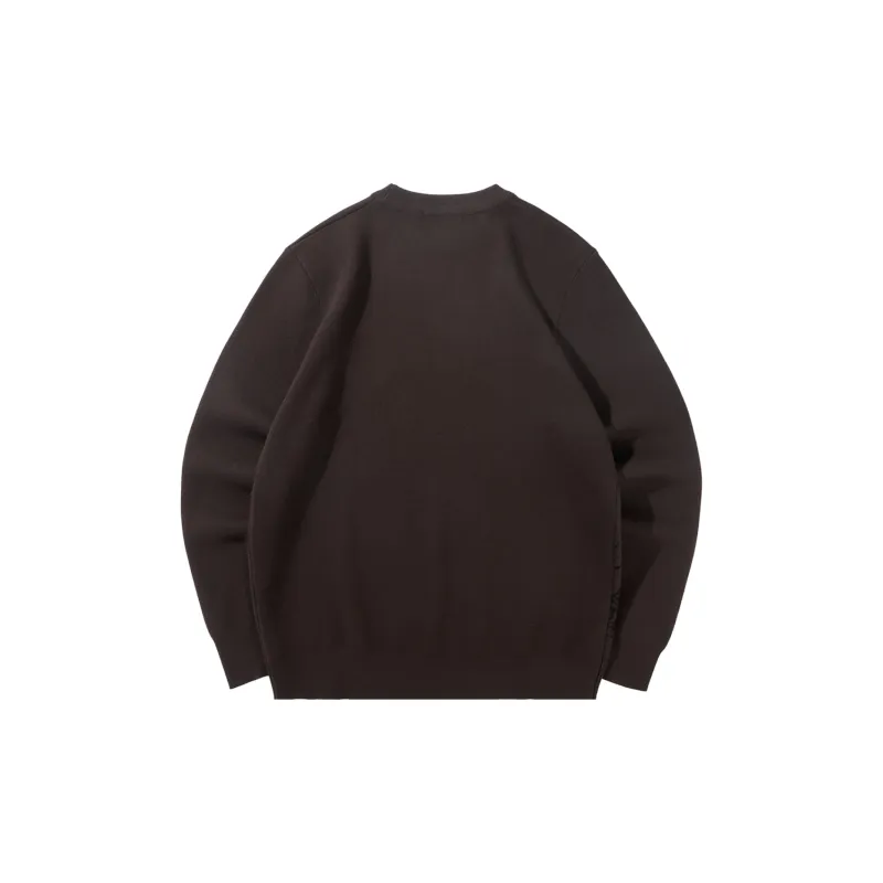 HLA Knitwear Men Red Brown Pattern 86-1