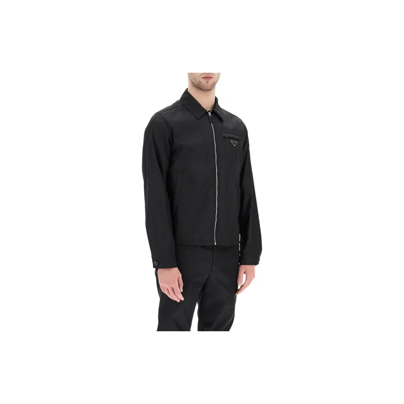 PRADA Logo Patch Blouson Jacket-2
