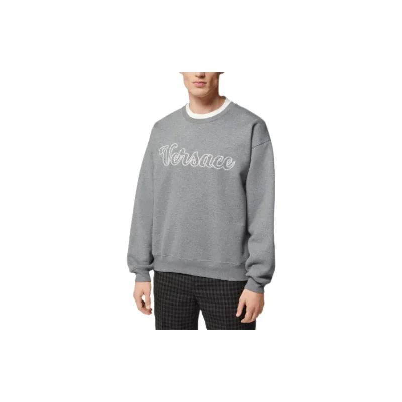 VERSACE Sweatshirts Men Gray-3