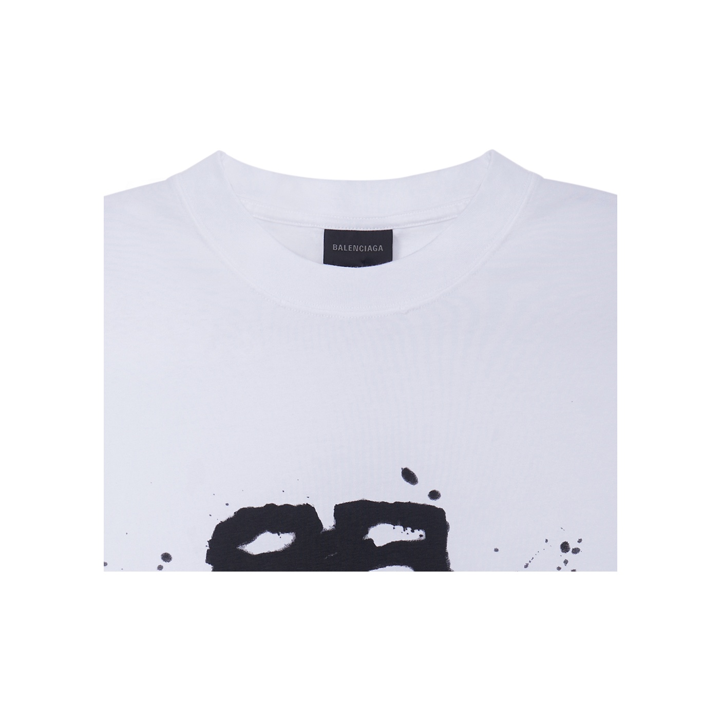 Balenciaga Men's Hand Drawn Bb Icon Medium Fit Vintage T