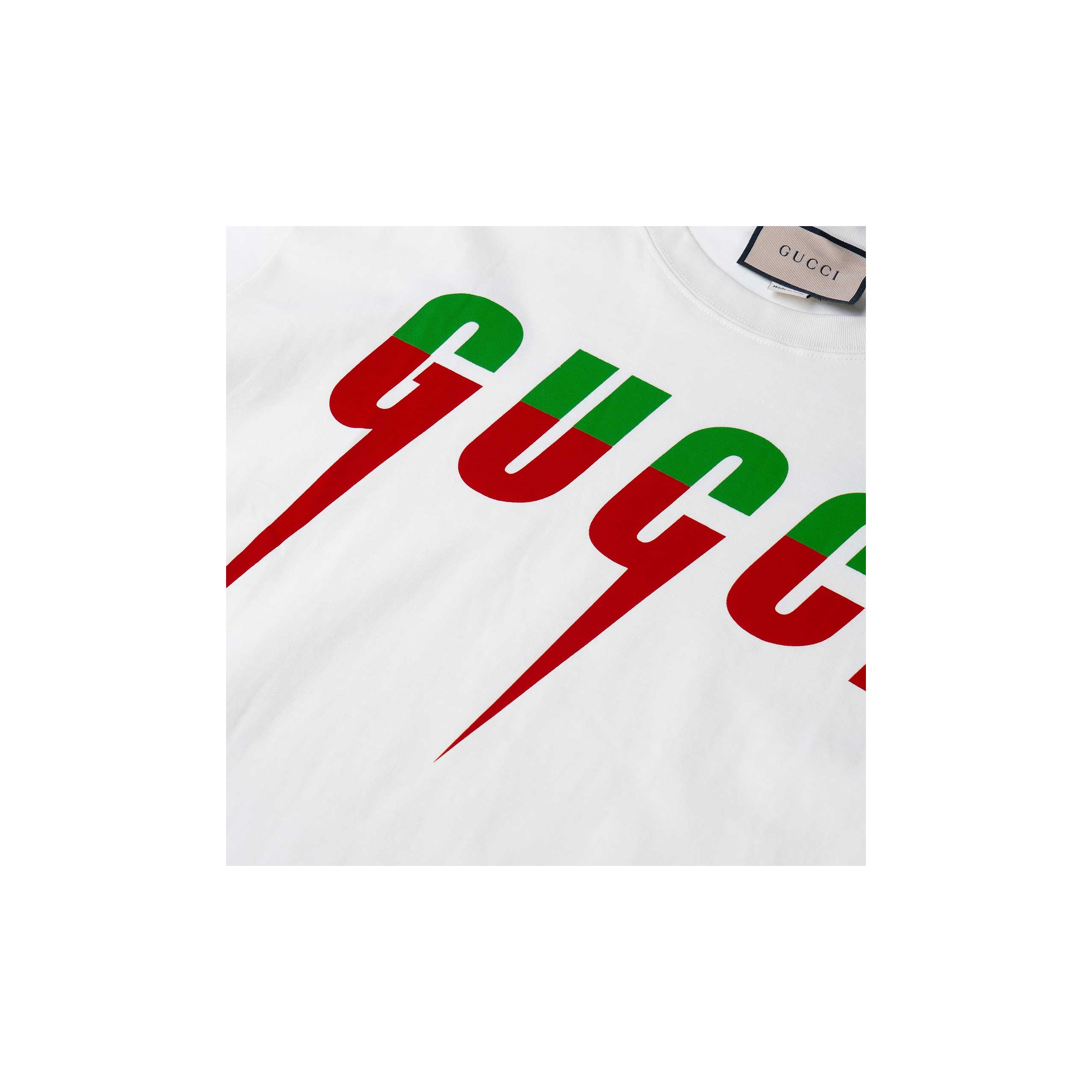 GUCCI Men's Cotton Blade T-shirt White - POIZON