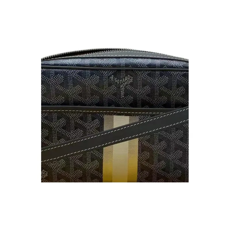 GOYARD Cap-Vert Canvas Calfskin Shoulder Bag Crossbody Bag Women's Gray-1