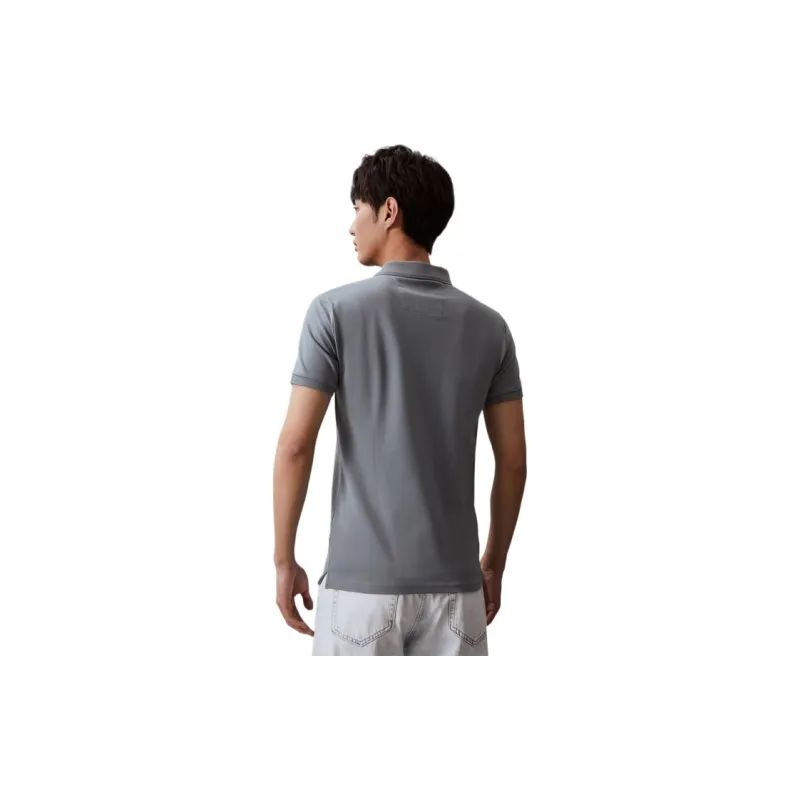 CALVIN KLEIN Polo Shirt Men's Gray Green-3