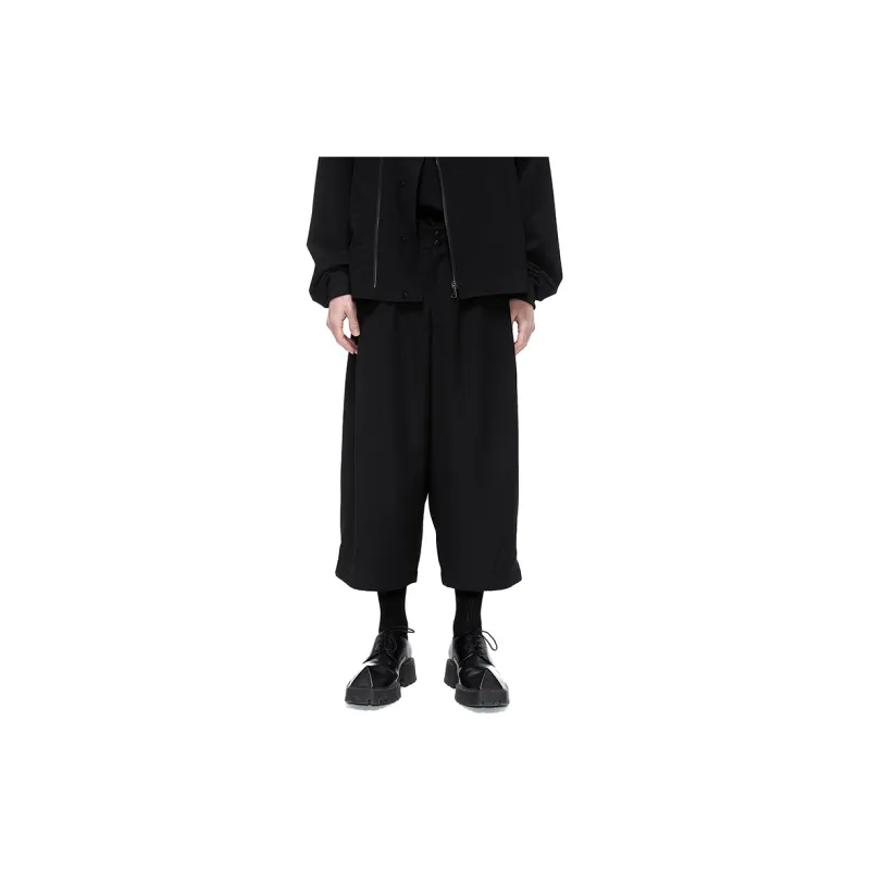 ETERNITY ITA Wide Leg Casual Pants Unisex Black-2