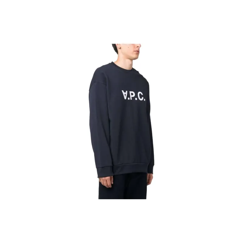 A.P.C Logo Printed Crewneck Sweatshirt-4