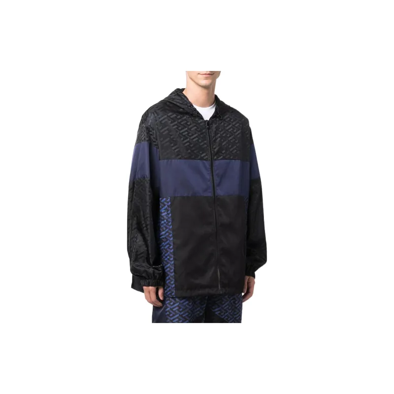 VERSACE La Greca Print Hooded Jacket-2
