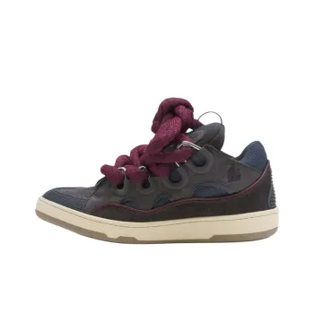 Lanvin Curb Low Top Skateboard Shoes Men's Gray Blue