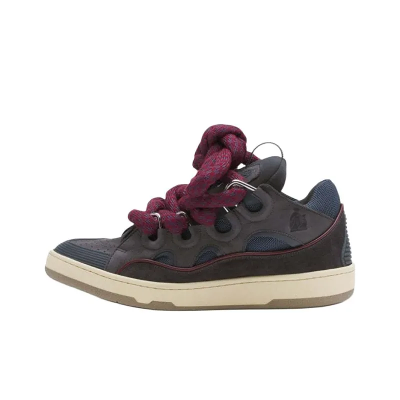 Lanvin Curb Low Top Skateboard Shoes Men's Gray Blue-0