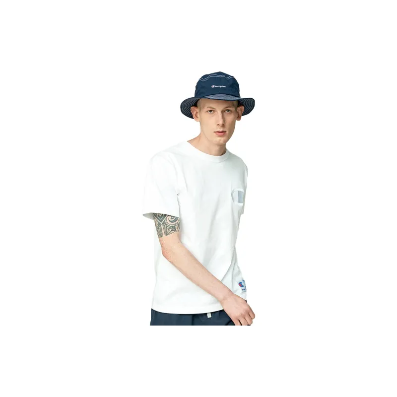 Champion Men Embroidered Logo Short Sleeve T-Shirt Japan Edition White-2