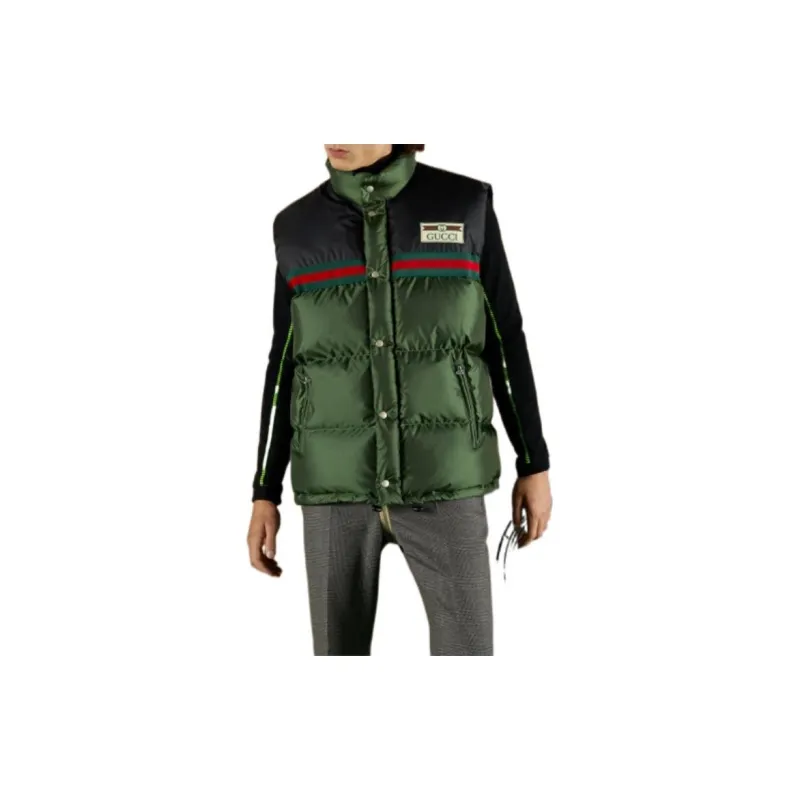 GUCCI Web Stripe Padded Down Gilet-2