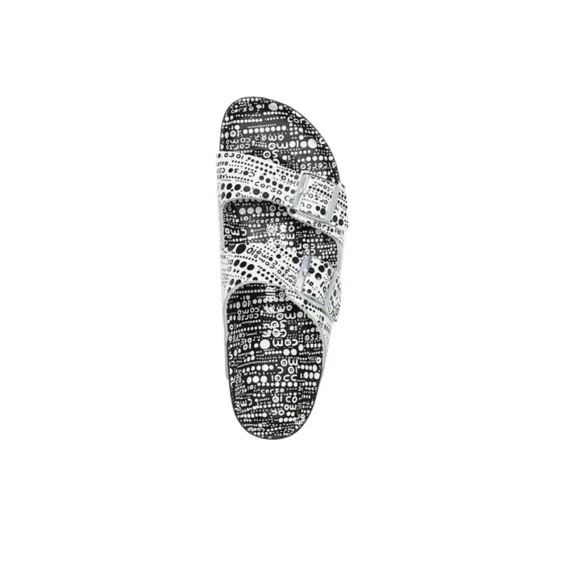 Birkenstock Slide Slippers Unisex Black White-4