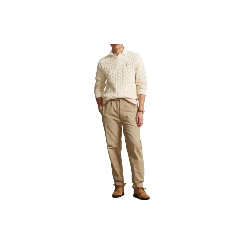 Polo Ralph Lauren Logo Embroidered Cable Knit Jumper-1