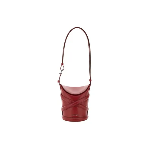 Alexander McQueen Cow Leather Shoulder Bag Women's Red